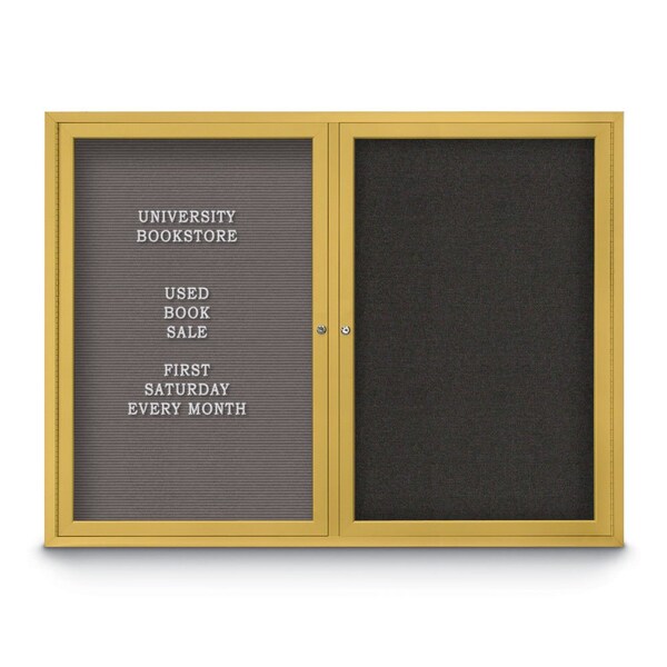 United Visual Products Corkboard, Cobalt/Black, 42" x 32" UV4035-BLACK-COBACC - main
